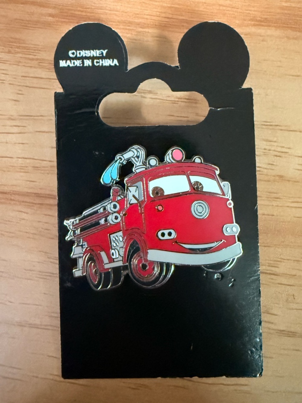 Disney Cars Cars 2 Fire Truck Enamel Pin Pin Trading- Red